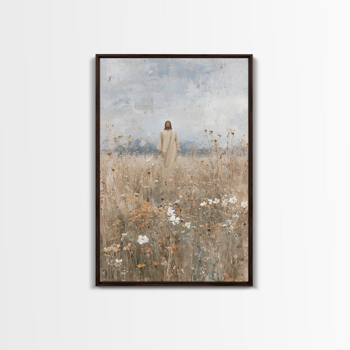 Desert Moon Walk | Framed Canvas Print | Jesus Painting | Christian Wall Art | Moody Christian Art | Christian Art Canvas | Christian Chris