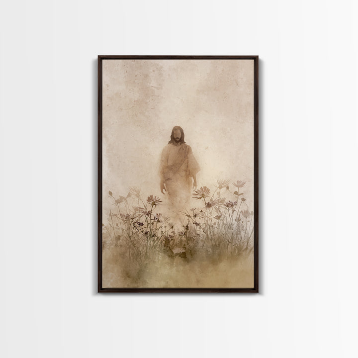 Wilderness Promise, Framed Canvas Print, Christian Wall Art, Jesus Canvas Art, Modern Christian Art, Christian Decor, Christian Art Print