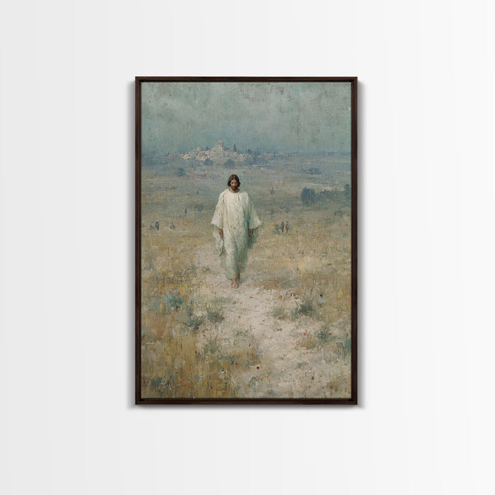 Desert Hope, Framed Canvas Print, Christian Art Canvas, Jesus Painting, Christian Wall Art, Modern Christian Art, Christian Gift, Christmas