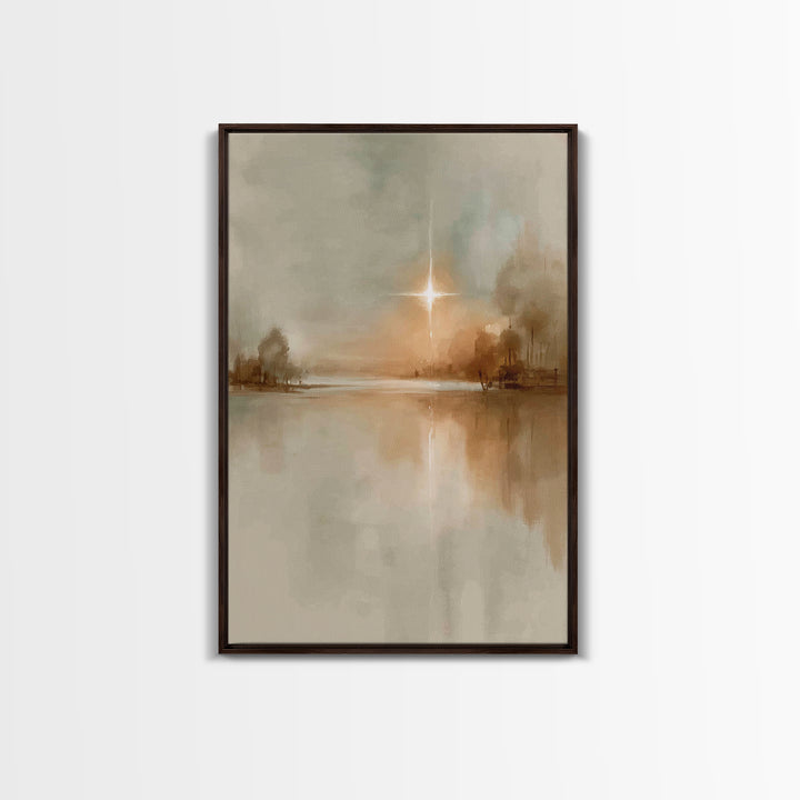 Guiding Dawn Star – Framed Canvas Print – Christian Wall Art – Christian Art Canvas – Christmas Art – Christian Christmas Art – Jesus Paint