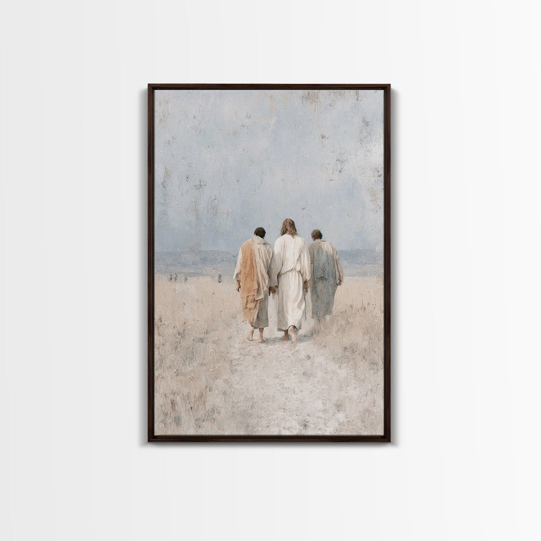 Walk In Hope, Framed Canvas Print, Christian Art Canvas, Christian Wall Art, Christian Paintings, Christian Gift Ideas, Modern Christian Ar