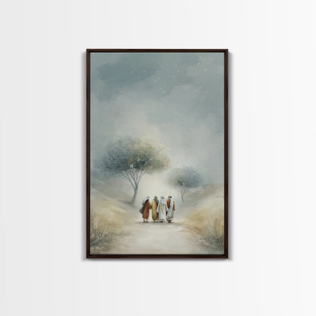 Guided By Light | Framed Canvas Print | Christian Wall Art | Christian Art Canvas | Christian Painting | Christian Gift | Modern Christian