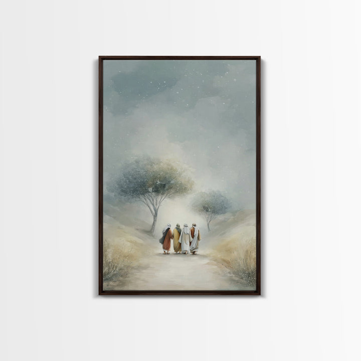 Guided By Light | Framed Canvas Print | Christian Wall Art | Christian Art Canvas | Christian Painting | Christian Gift | Modern Christian