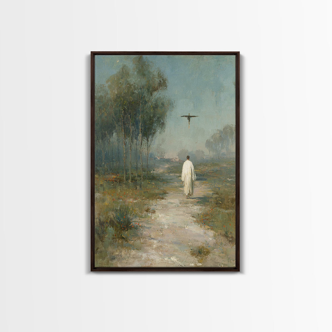 Crossroad Calling – Framed Canvas Print – Christian Art Canvas – Christian Wall Art – Christian Painting – Unique Christian Art