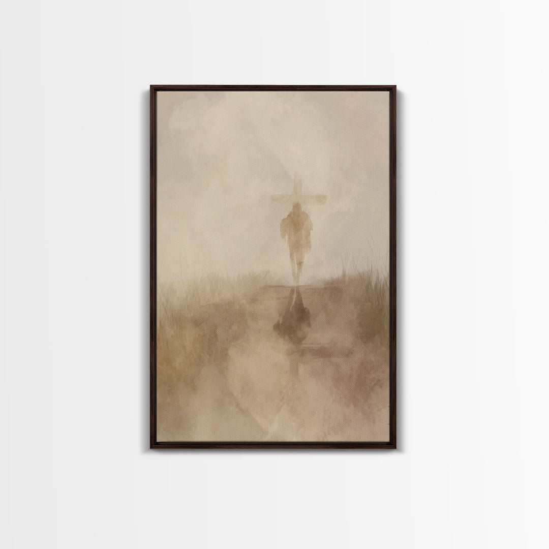 Burden Of Love – Framed Canvas Print – Christian Wall Art – Christian Art Canvas – Christian Painting – Christian Art Print
