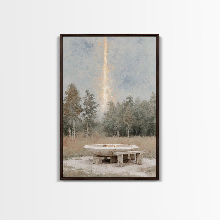 Forest Altar Light – Framed Canvas Print – Christian Art Canvas – Christian Wall Art – Christian Art Print – Christmas Art
