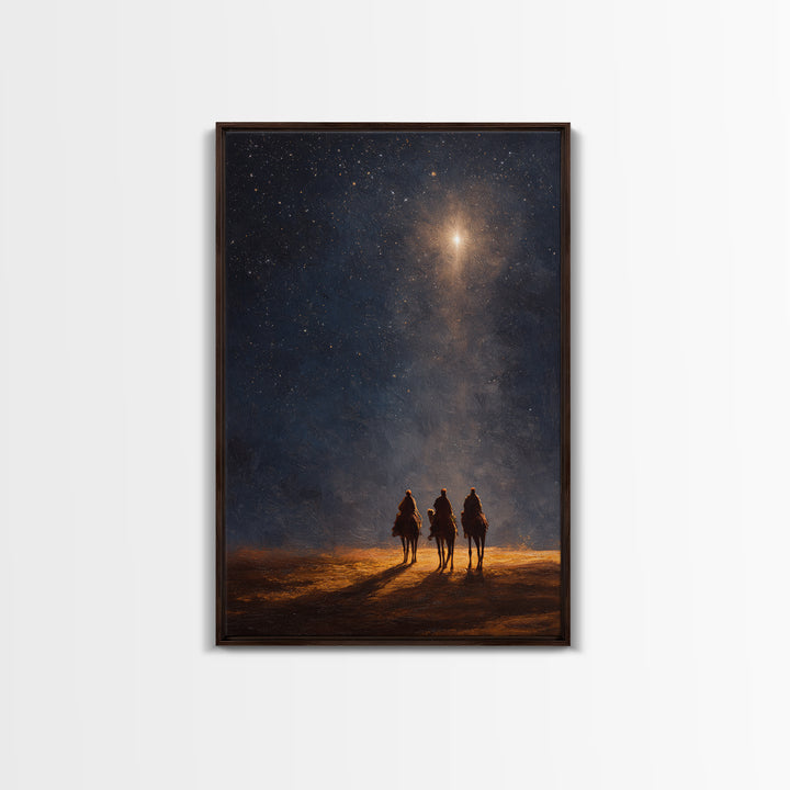 Star Of The Messiah – Framed Canvas Print – Christian Christmas Art – Christian Art Canvas – Christian Wall Art – Christmas Art