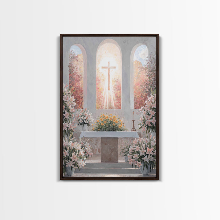 Stillness Of Light – Framed Canvas Print – Christian Wall Art – Christian Art Canvas – Subtle Christian Art – Christian Christmas Art – Chr