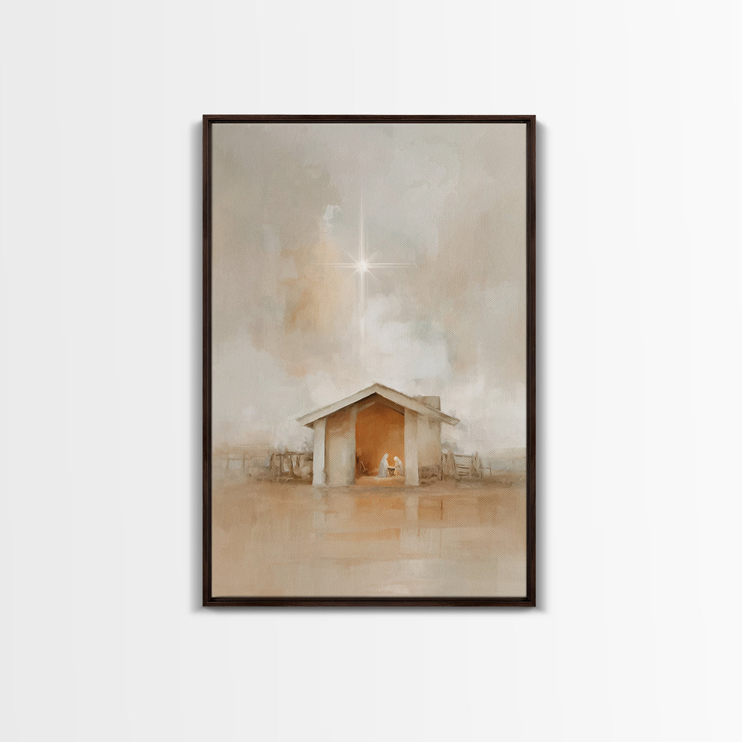 Star of Peace – Framed Canvas Print – Christian Wall Art – Christmas Art Prints – Jesus Christmas Art – Christian Art Canvas – Christian Gi