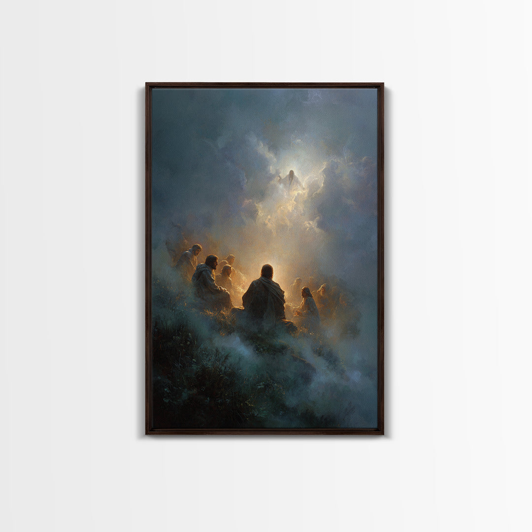 Divine Gathering | Framed Canvas Print | Jesus Painting | Christian Wall Art | Christian Art Print | Large Christian Painting | Christian G