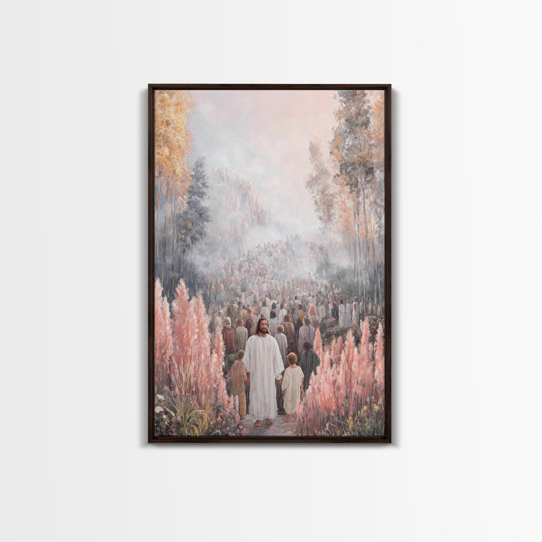 Path Of Light – Framed Canvas Print – Christian Wall Art – Jesus Painting – Christian Art Canvas – Christian Christmas Art – Christian Deco
