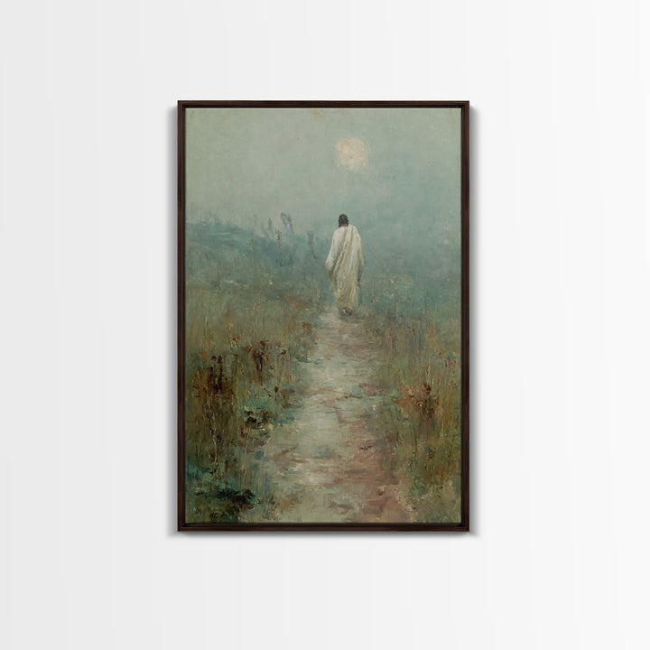 Silent Journey – Framed Canvas Print – Christian Wall Art – Christian Art Canvas – Jesus Painting – Vintage Christian Art – Christian Gift