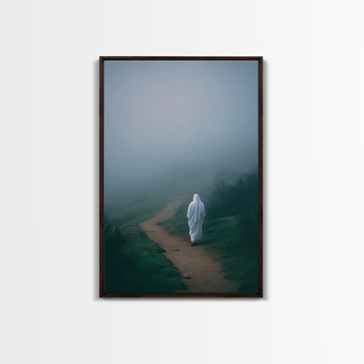 Holy Solitude, Framed Canvas Print, Christian Art Canvas, Jesus Painting, Christian Wall Art, Subtle Christian Art, Christian Decor, Christ