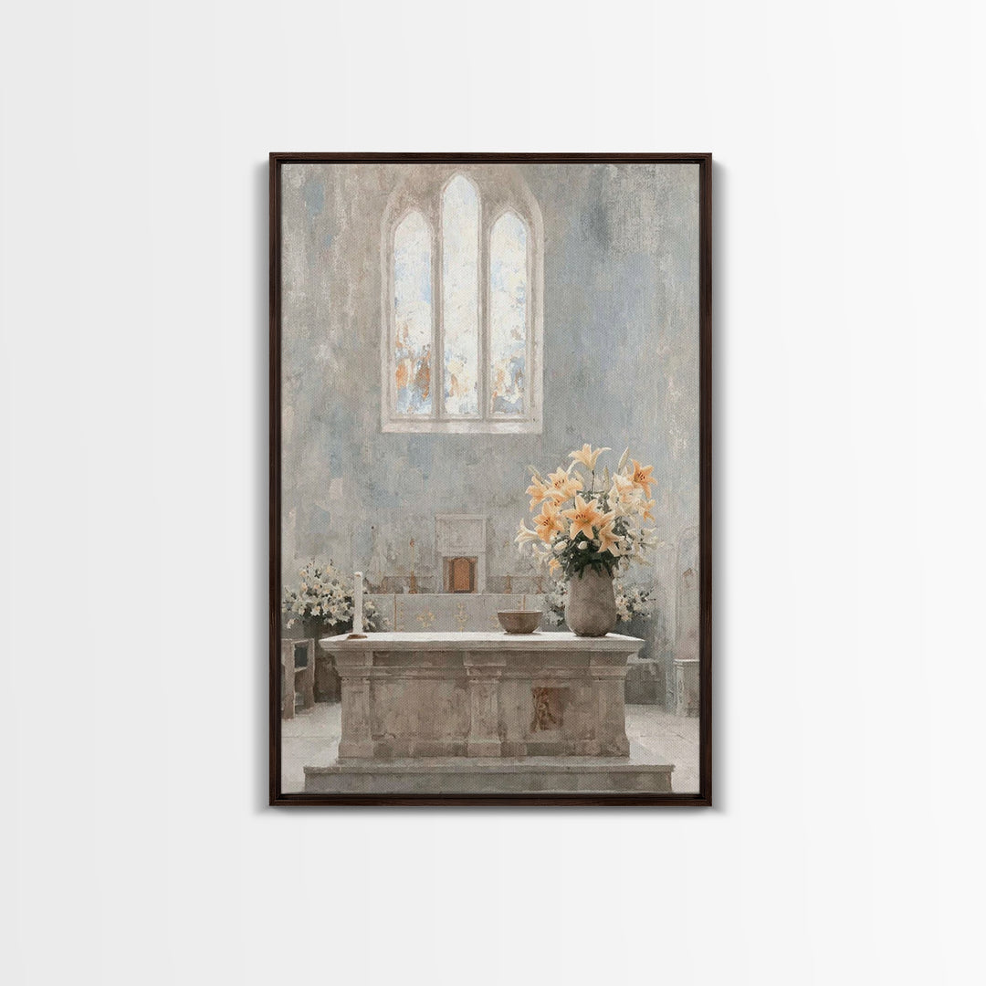 Holy Garden Peace – Framed Canvas Print – Christian Wall Art – Christian Art Canvas – Christian Decor – Christian Christmas Art – Christmas
