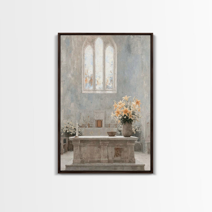 Holy Garden Peace – Framed Canvas Print – Christian Wall Art – Christian Art Canvas – Christian Decor – Christian Christmas Art – Christmas