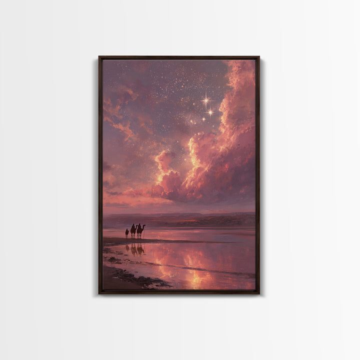 Star of Dawn | Framed Canvas Print | Christian Christmas Art | Christian Art Canvas | Christmas Wall Art | Christian Gift Ideas | Moody Chr