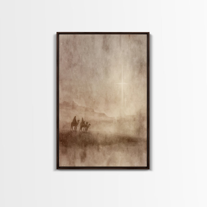 Pilgrims of Light | Framed Canvas Print | Christian Art Canvas | Christmas Art Prints | Christian Christmas Art | Christian Wall Art | Chri