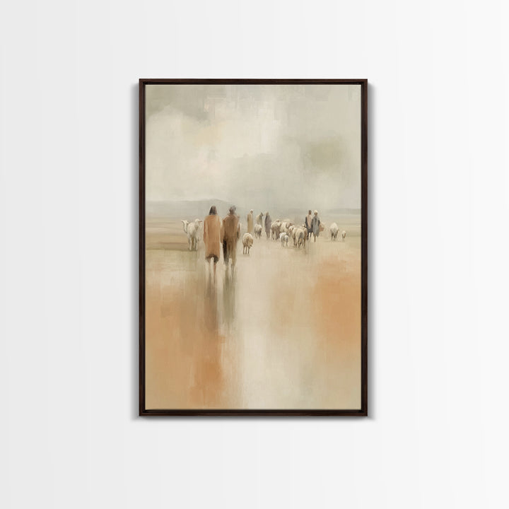 Pasture Companions, Framed Canvas Print, Christian Art Canvas, Christian Wall Art, Christian Paintings, Subtle Christian Art, Christian Chr