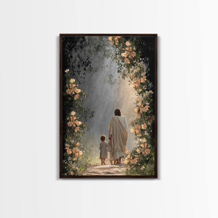 Path Of Hope – Framed Canvas Print – Christian Art – Jesus Painting – Christian Art Canvas – Christian Wall Art – Large Christian Painting