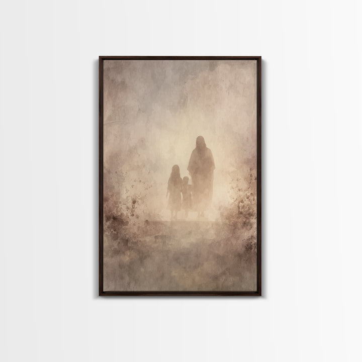 Blessed Companions , Framed Canvas Print, Christian Wall Art, Christian Art Canvas, Jesus Painting, Christian Art, Modern Christian Art