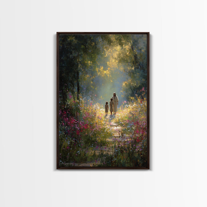 Garden Light – Framed Canvas Print – Christian Art Canvas – Jesus Painting – Christian Wall Art – Christian Decor – Christmas Art