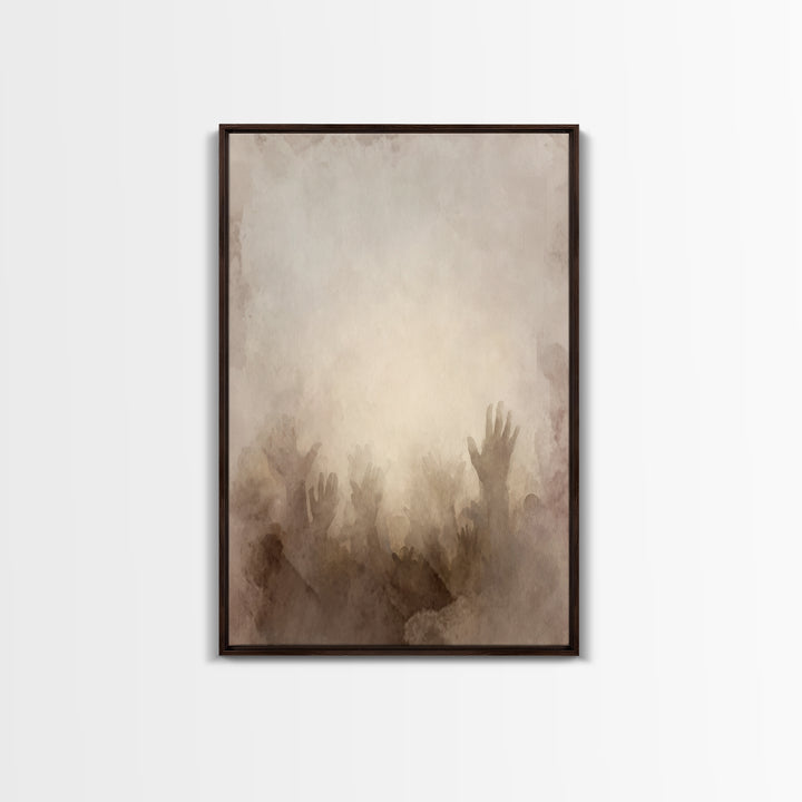 Rise In Worship | Framed Canvas Print | Christian Wall Art | Christian Art Canvas | Christian Art Gift | Abstract Christian Art | Modern Ch