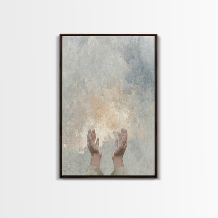 Hands Of Prayer – Framed Canvas Print – Christian Art Canvas – Christian Wall Art – Subtle Christian Art – Christian Gift – Christian Art P