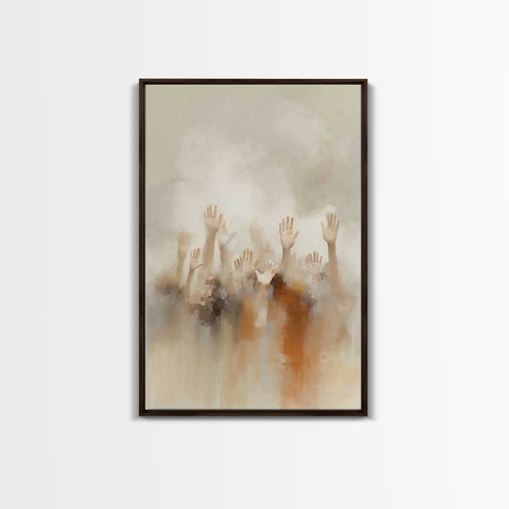 Clouds Of Praise – Framed Canvas Print – Christian Wall Art – Christian Art Canvas – Christian Gift – Modern Christian Art – Large Christia