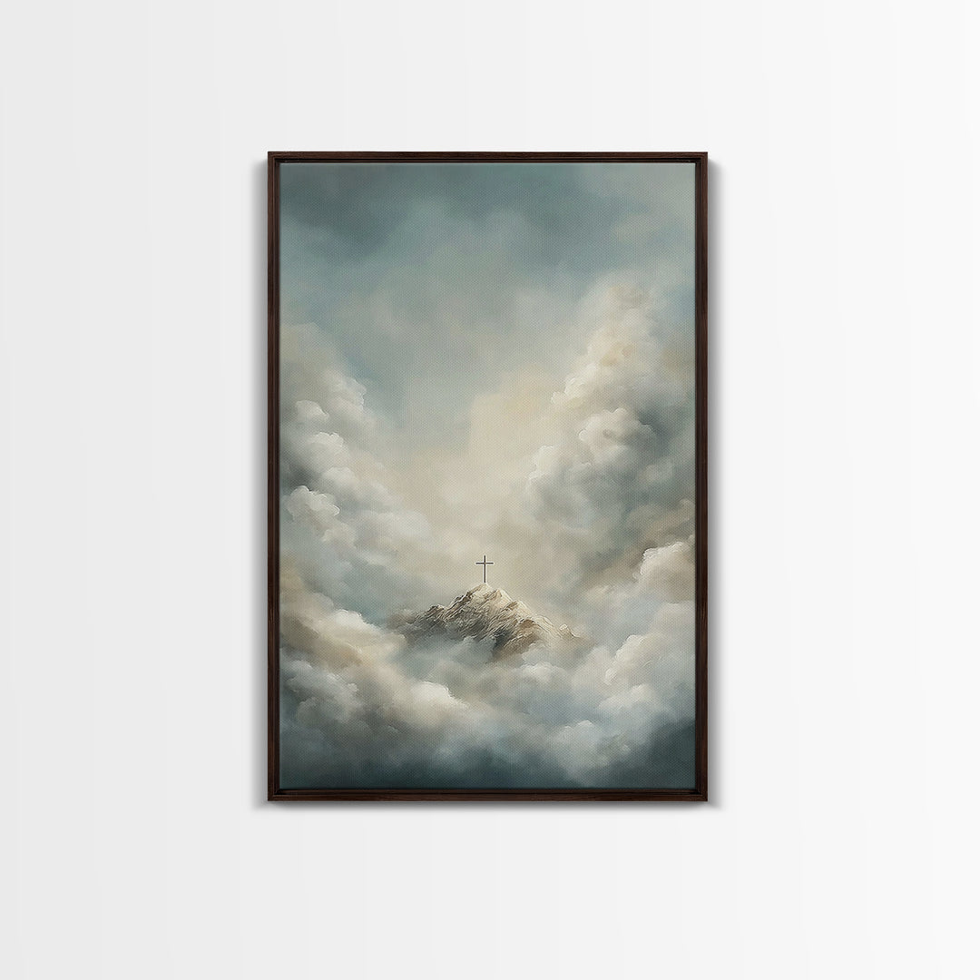 Sacred Silence – Framed Canvas Print – Christian Wall Art – Minimalist Christian Art – Subtle Christian Art – Christian Art Prints – Christ