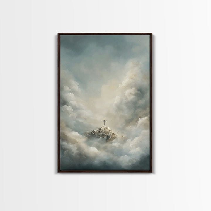 Sacred Silence – Framed Canvas Print – Christian Wall Art – Minimalist Christian Art – Subtle Christian Art – Christian Art Prints – Christ