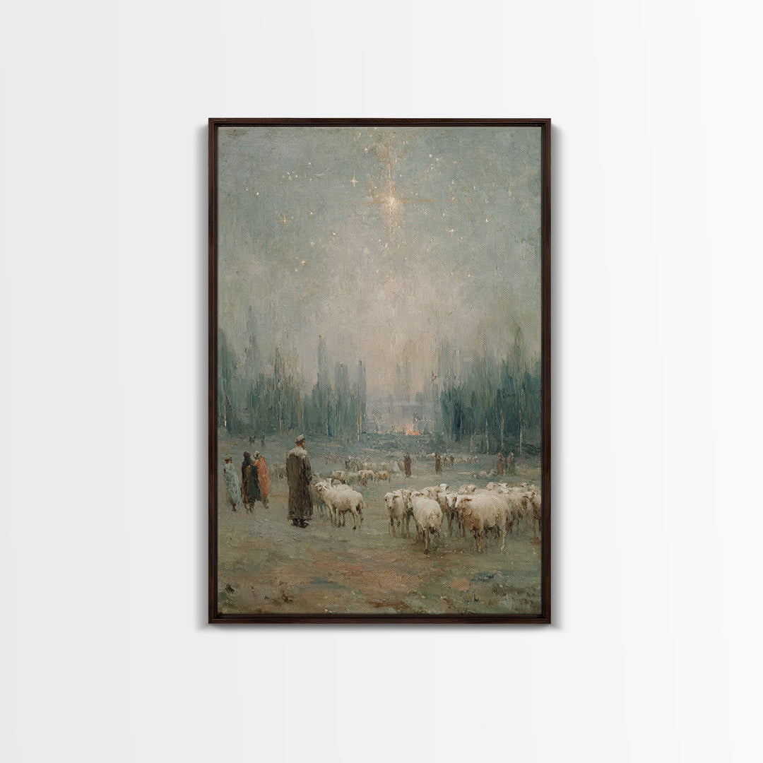 Valley Of Stillness – Framed Canvas Print – Christian Wall Art – Abstract Christian Art – Christian Art Print – Framed Christian Art – Chri