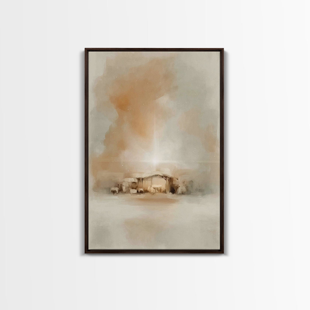 Bethlehem Wonder Sky – Framed Canvas Print – Christian Wall Art – Christmas Art – Christian Art Canvas – Christian Decor – Jesus Art