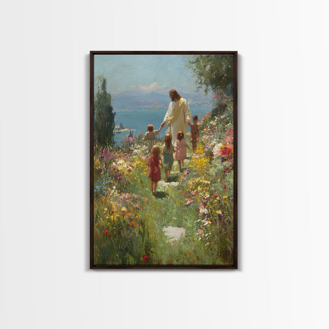 Summer Of Grace – Framed Canvas Print – Christian Art Canvas – Christian Art – Christian Wall Art – Jesus Painting – Christian Decor