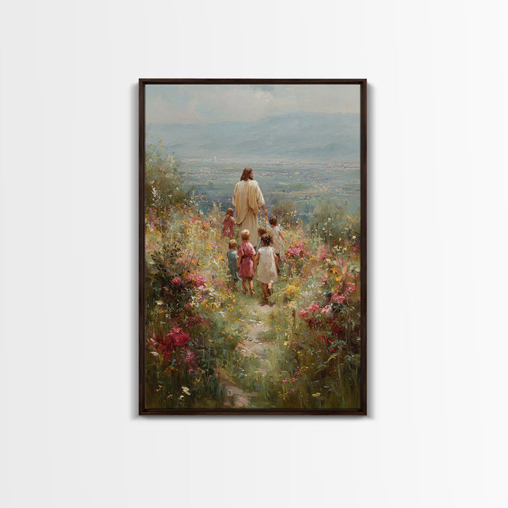 Morning In Faith – Framed Canvas Print – Jesus Painting – Christian Art Canvas – Christian Wall Art – Christian Decor – Christian Art