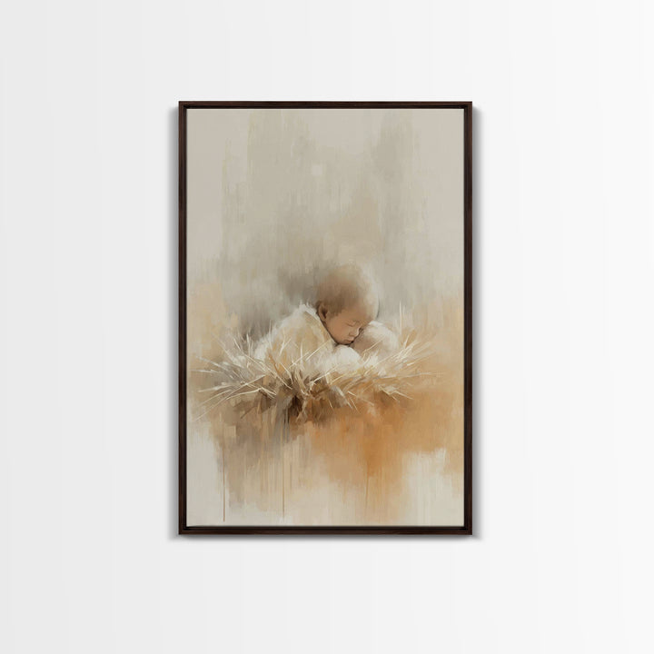 Pastoral Shepherd Calm | Framed Canvas Print | Christian Art Canvas | Christian Wall Art | Jesus Painting | Christian Christmas Art | Chris