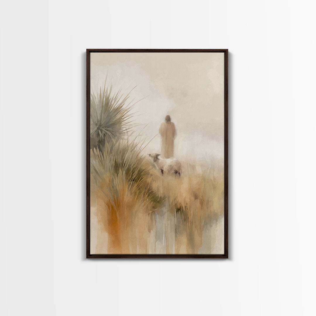 Horizons Of Mercy, Framed Canvas Print, Christian Wall Art, Modern Christian Art, Christian Art Canvas, Jesus Painting, Christian Decor