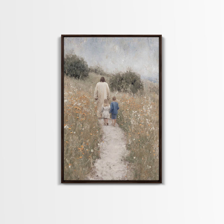 Garden Of Promise – Framed Canvas Print – Christian Wall Art – Christian Art Canvas – Jesus Painting – Modern Christian Art – Christian Gif