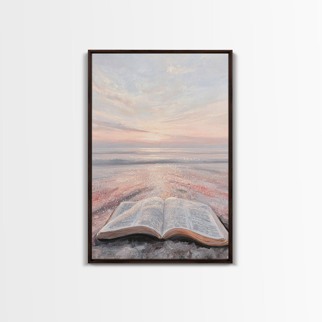 Sunrise Scripture – Framed Canvas Print – Christian Wall Art – Christian Art Canvas – Christian Art Print – Modern Christian Art – Christia