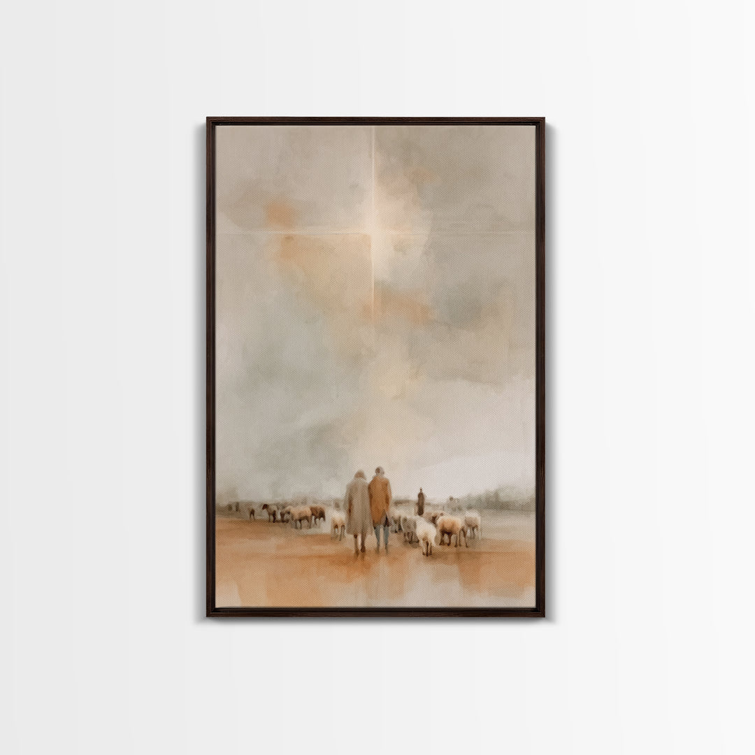 Star Of Hope | Framed Canvas Print | Christian Art Canvas | Christmas Wall Art | Modern Christian Art | Christian Christmas Art