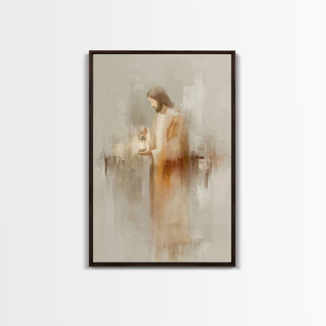 Radiant Mercy – Framed Canvas Print – Christian Wall Art – Jesus Painting – Christian Art Canvas – Modern Christian Art – Christian Christm