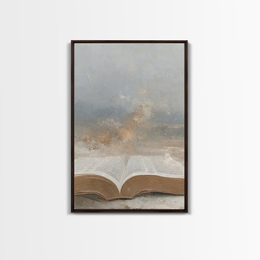 Light Of Scripture – Framed Canvas Print – Christian Wall Art – Christian Art Canvas – Jesus Painting – Christian Decor – Christmas Art