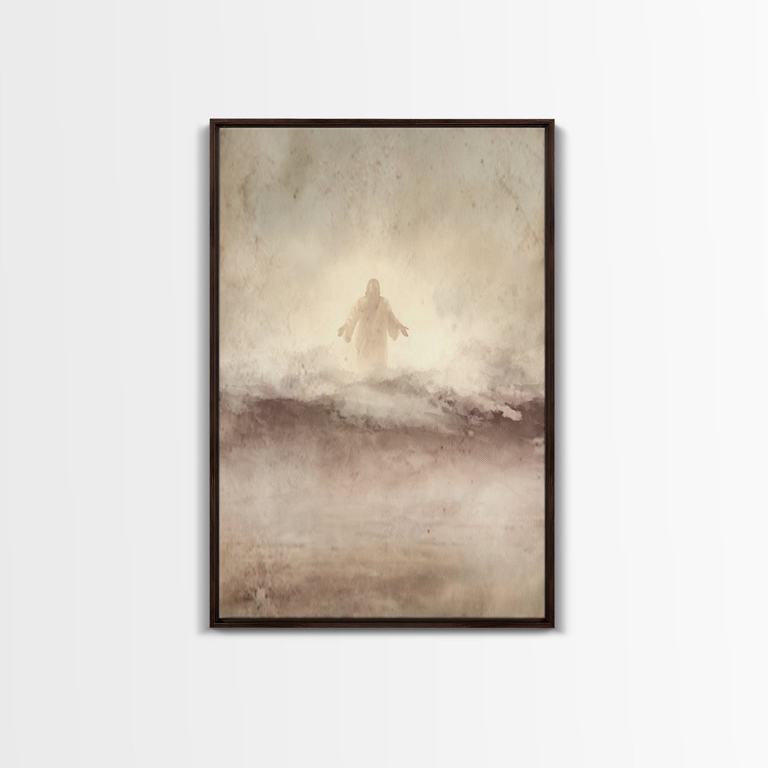 Eternal Presence – Framed Canvas Print – Christian Wall Art – Christian Art Canvas – Jesus Painting – Minimalist Christian Art – Christian