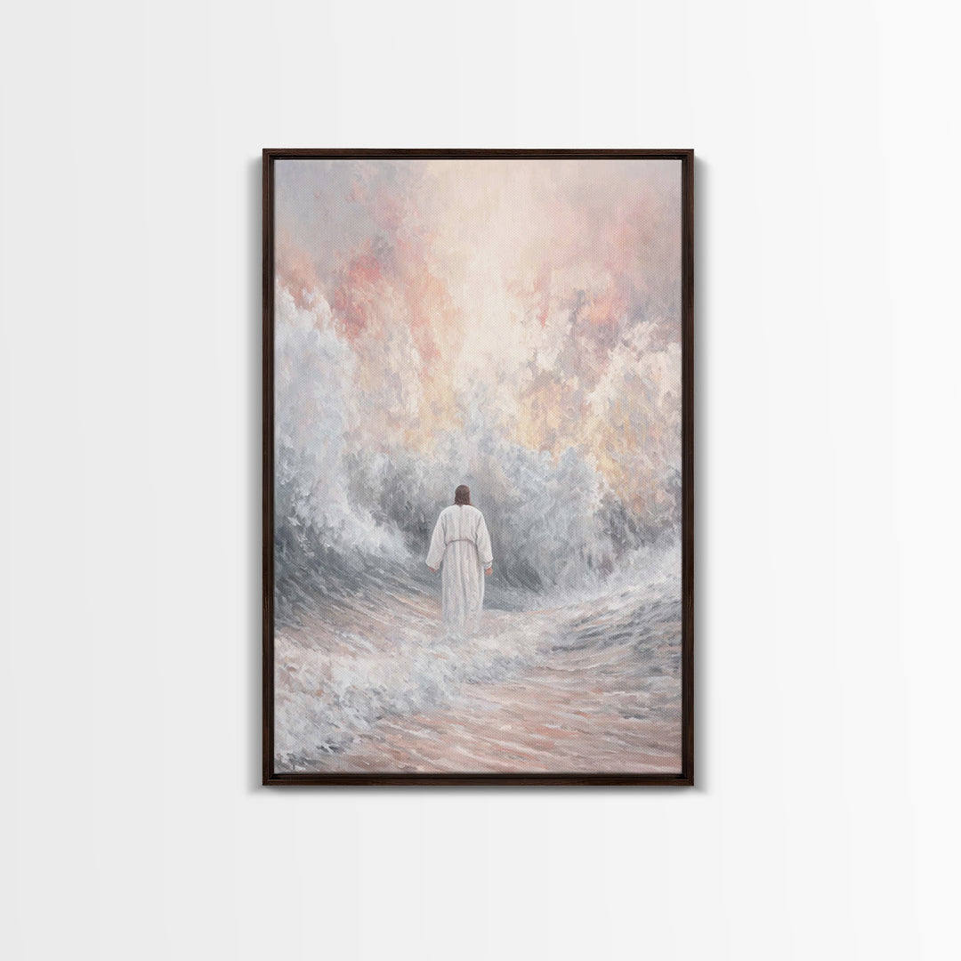 Light Of The Deep – Framed Canvas Print – Christian Art Painting – Jesus Wall Art – Christian Christmas Decorations – Abstract Christian Ar