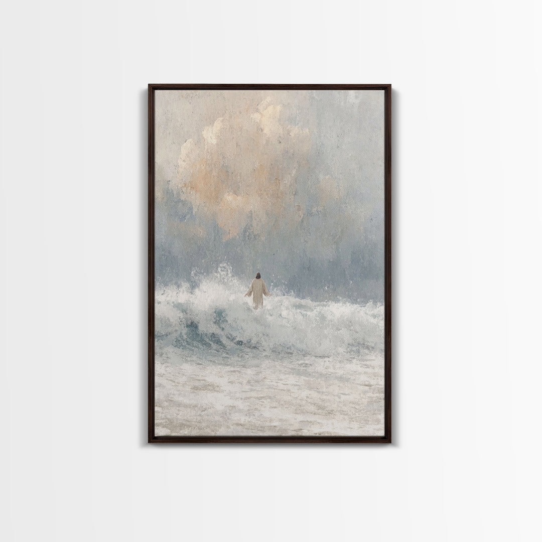 Harbor Of Faith | Framed Canvas Print | Christian Art Gift | Christian Canvas Wall Art | Jesus Paintings | Subtle Christian Paintings | Chr