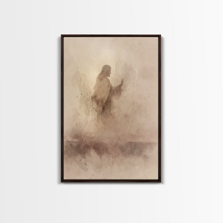 Lightborne Grace, Framed Canvas Print, Christian Art Canvas, Jesus Paintings, Subtle Christian Art, Christian Art Print, Christian Decorati
