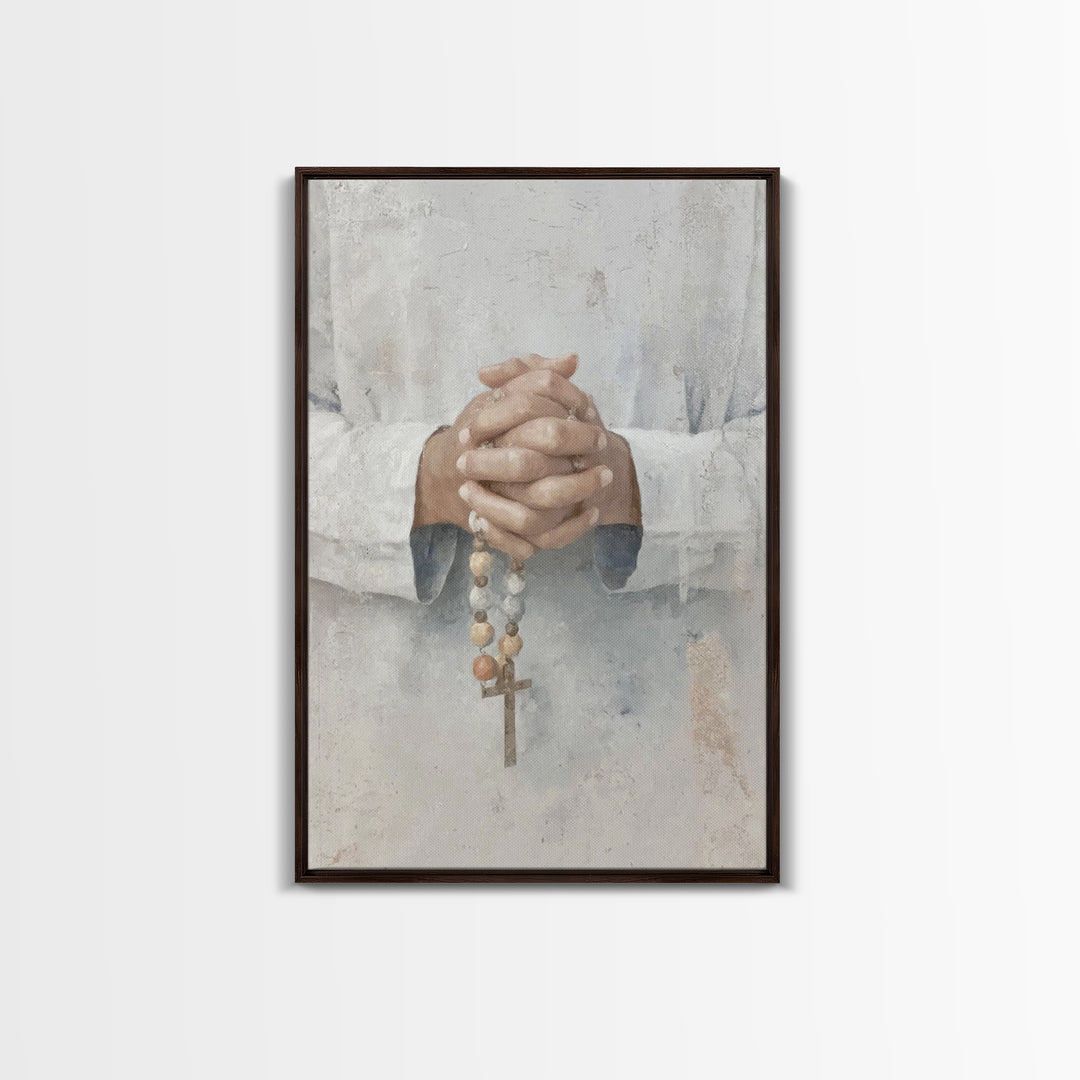 Prayer Of Grace – Framed Canvas Print – Christian Art Canvas – Christian Wall Art – Christian Painting – Christian Christmas Art – Christia
