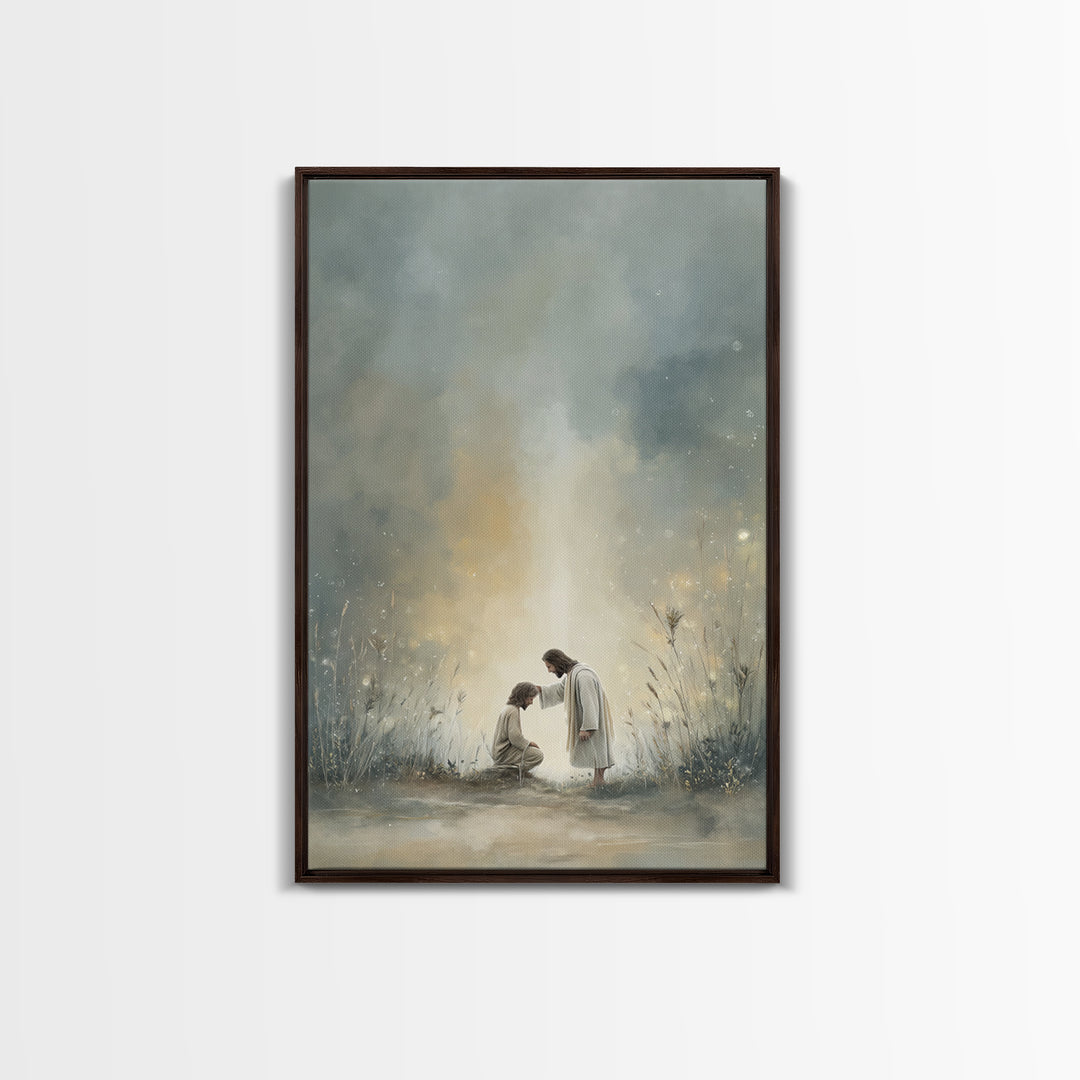 Light of Renewal – Framed Canvas Print – Christian Wall Art – Jesus Art Canvas – Christian Painting – Subtle Christian Art – Christian Home