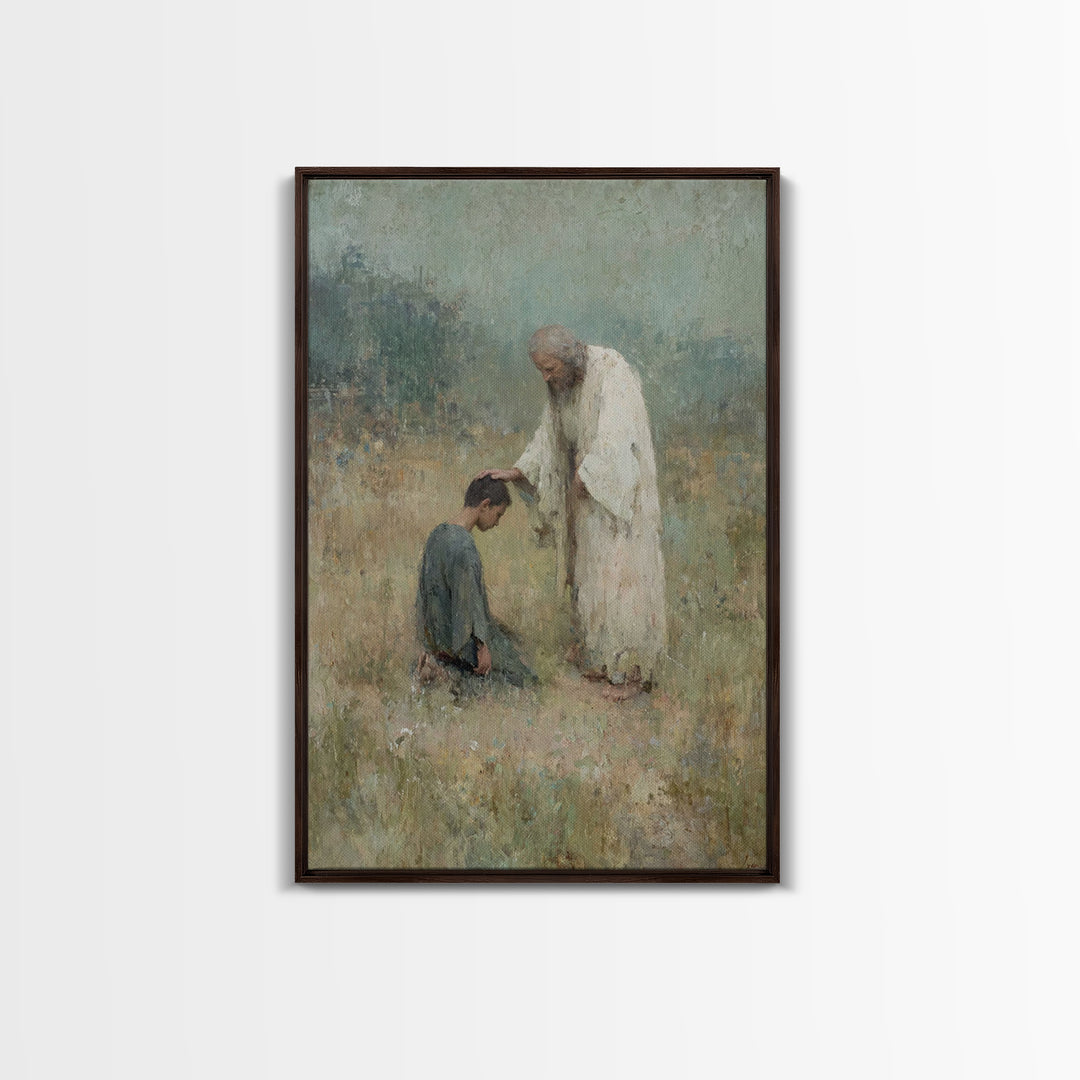 Field of Mercy – Framed Canvas Print – Christian Art Canvas – Christian Gift Ideas – Jesus Painting – Christian Wall Art – Christian Decor