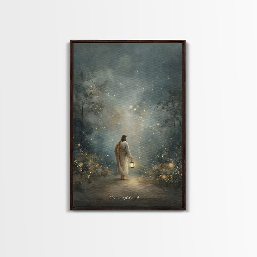 Radiant Savior – Framed Canvas Print – Christian Gift Ideas – Christian Art Print – Christian Wall Art – Christian Decor – Jesus Painting –