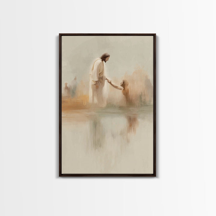 River Of Mercy – Framed Canvas Print – Christian Wall Art – Jesus Painting – Christian Art Canvas – Unique Christian Art – Christian Decor